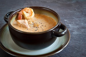 Traditional seafood soup