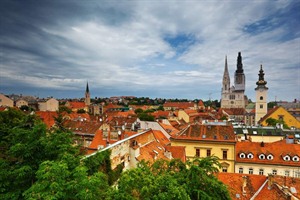 View of the city of Zagreb