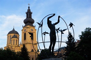 Orthodox church & multiculturalism monument in Sarajevo