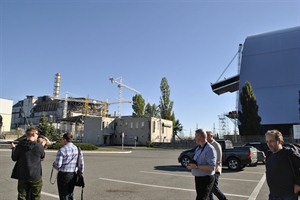Our groups in the exclusion zone, Chernobyl