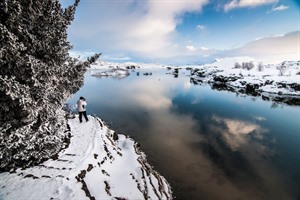 Lake Myvatn in winter - Iceland