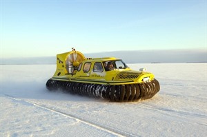 Hovercraft on the ice