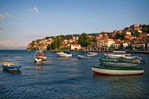 Boats on Lake Ohrid