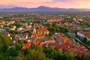 Sunset over Ljubljana