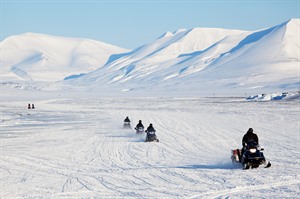 Snowmobiling in Svalbard