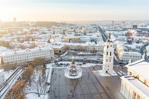 Vilnius city scene in winter
