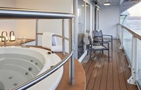 Lighthouse balcony & hot tub credit Havila Kystruten