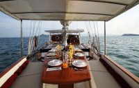 SY Meta IV - dinner table
